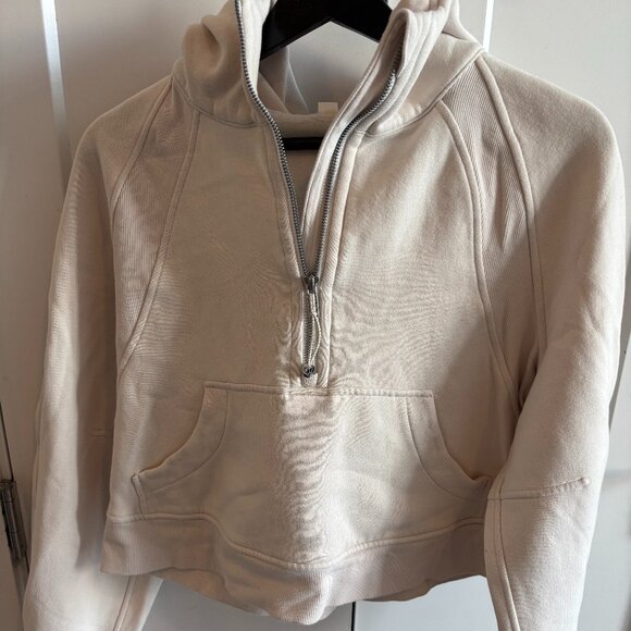 Lululemon Scuba Oversized Half-Zip Hoodie - Bone - Picture 2 of 4